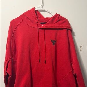 Under Armour Red Hoodie with Black Logo